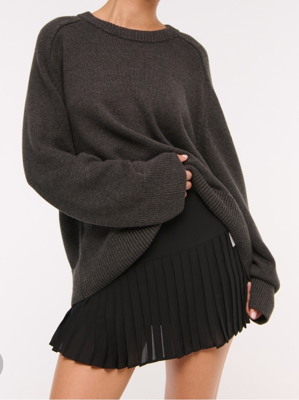 Abercrombie High Rise Drop Waist Pleated Mini Skort